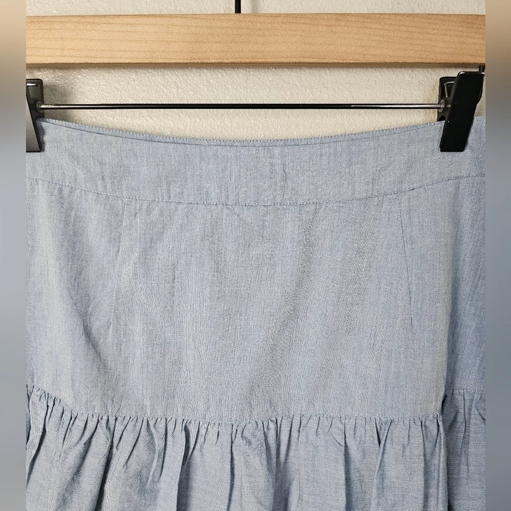 Ulla Johnson Tiered Ella Embroidered Cotton Poplin Mini Skirt